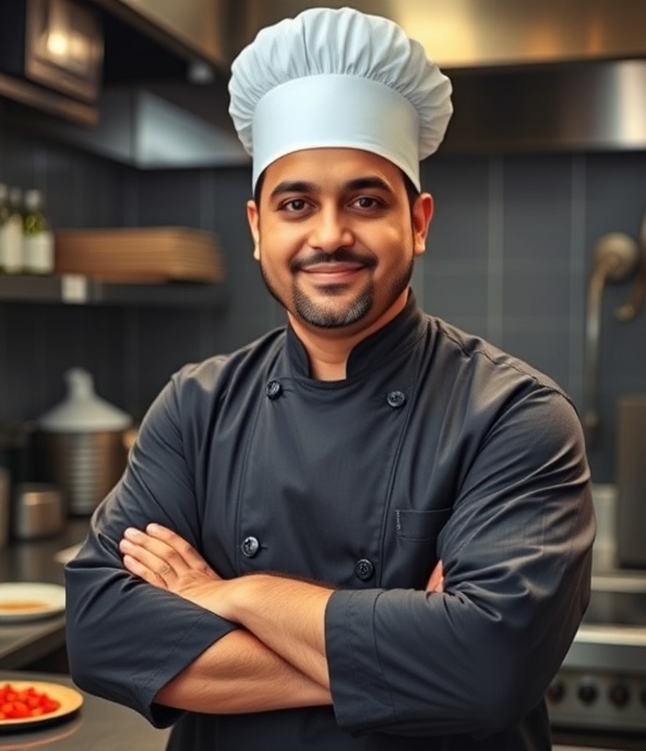 Chef in kitchen